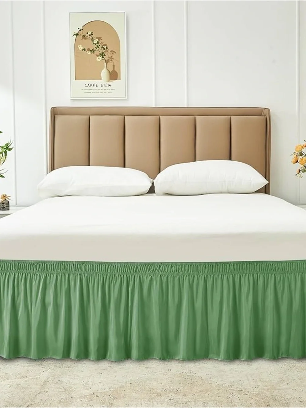 Biscaynebay Wrap Around Bed Skirts for Queen